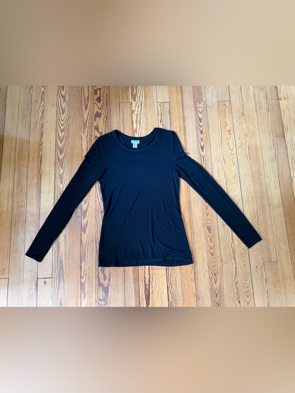 Mercer & Madison Black Modal Long Sleeve Top Small